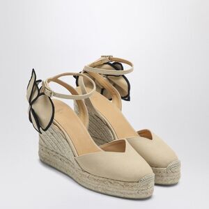 Castañer Women's Expadrillas Coco 105 Sand Color With Flower